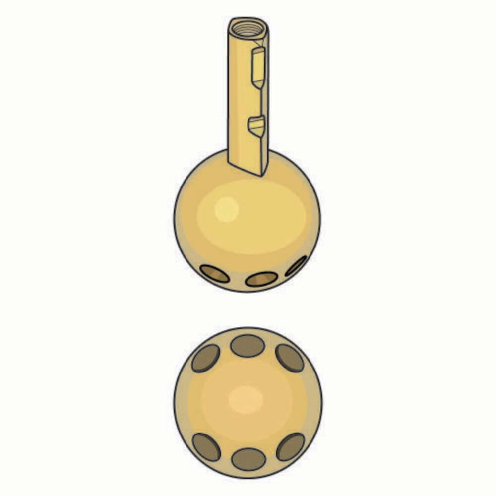 Single Control Ball Brass Fits Delta 212