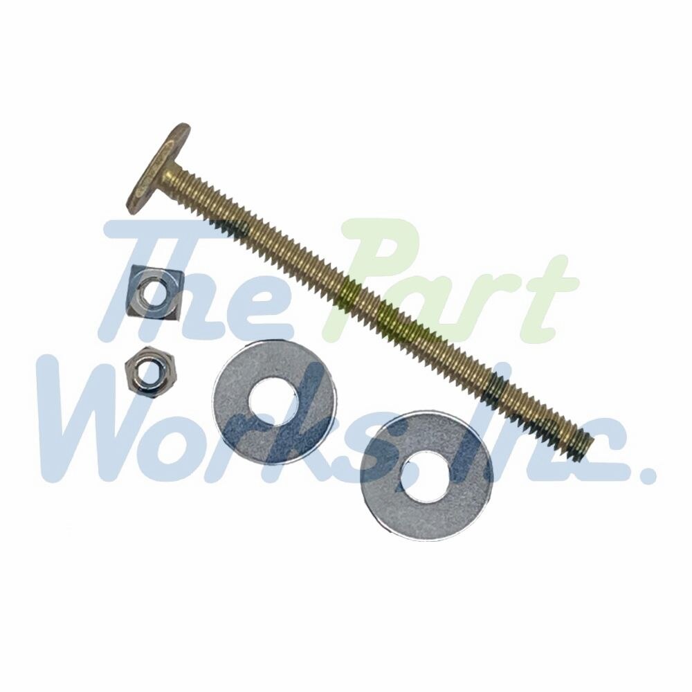 Closet Bolt 1/4 X 3 1/2 Inch Brass With Round Washer