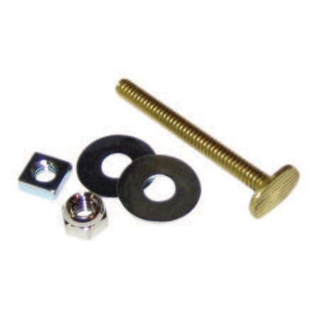 Closet Bolt 1/4 X 2 1/4 Inch Brass With Round Washer