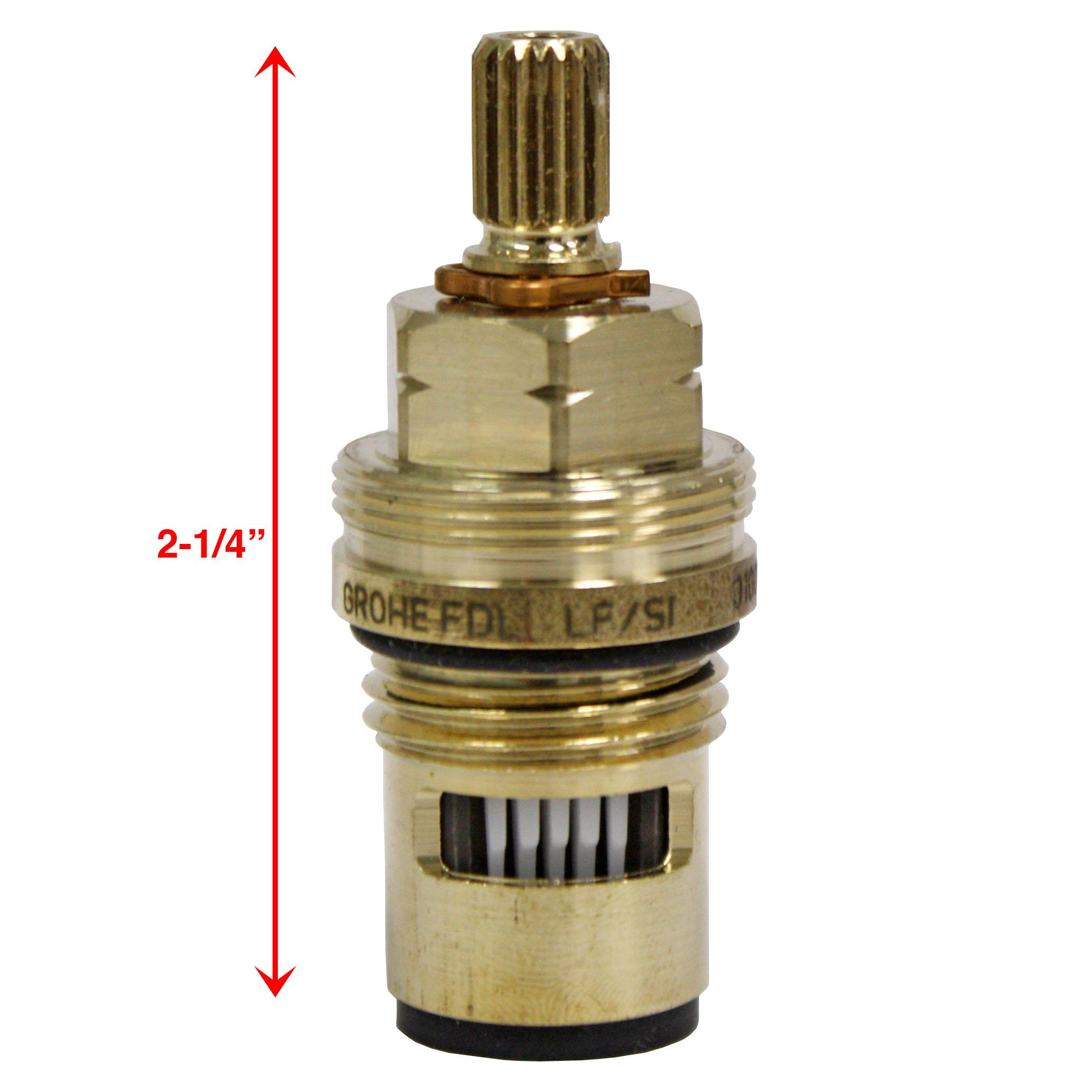 Right Hand Cold Ceramic Cartridge, 1/4 Turn Counter-Clockwise Closing, 1/2 Headpart, Grohe
