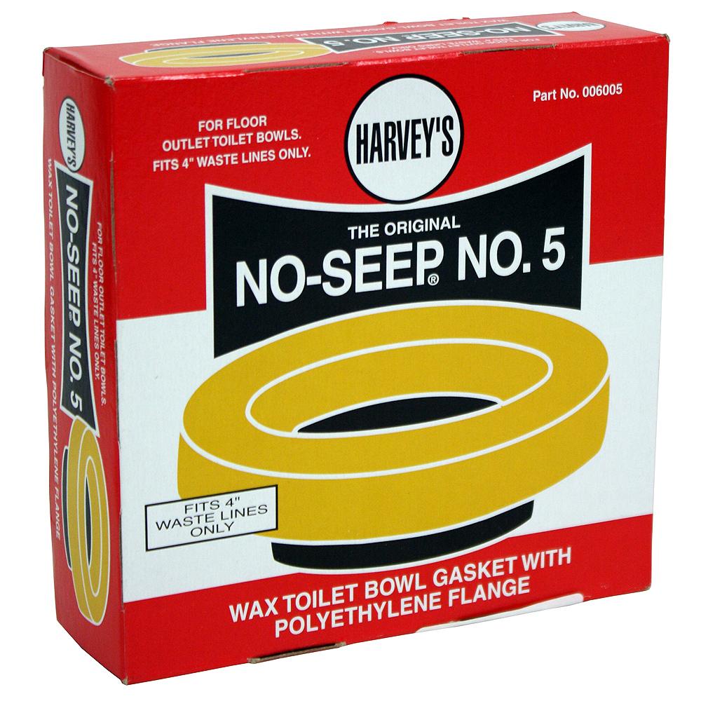 Harvey No-Seep No.5 Wax Seal Gasket for Floor Closet Bowls with Plastic Flange fits 4 Inch Waste Lines