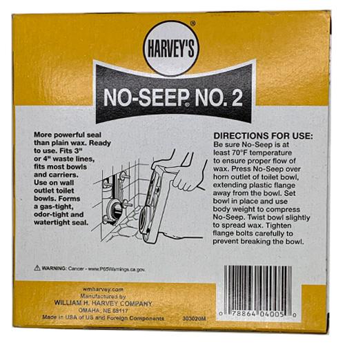 Harvey No. 2 No-Seep Wax Seal Gasket with Urethane Fits Crane Wall Hung Bowls