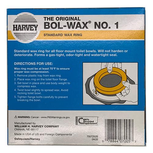 Harvey No.1 Wax Seal Gasket for 3 or 4 Inch Floor Mo