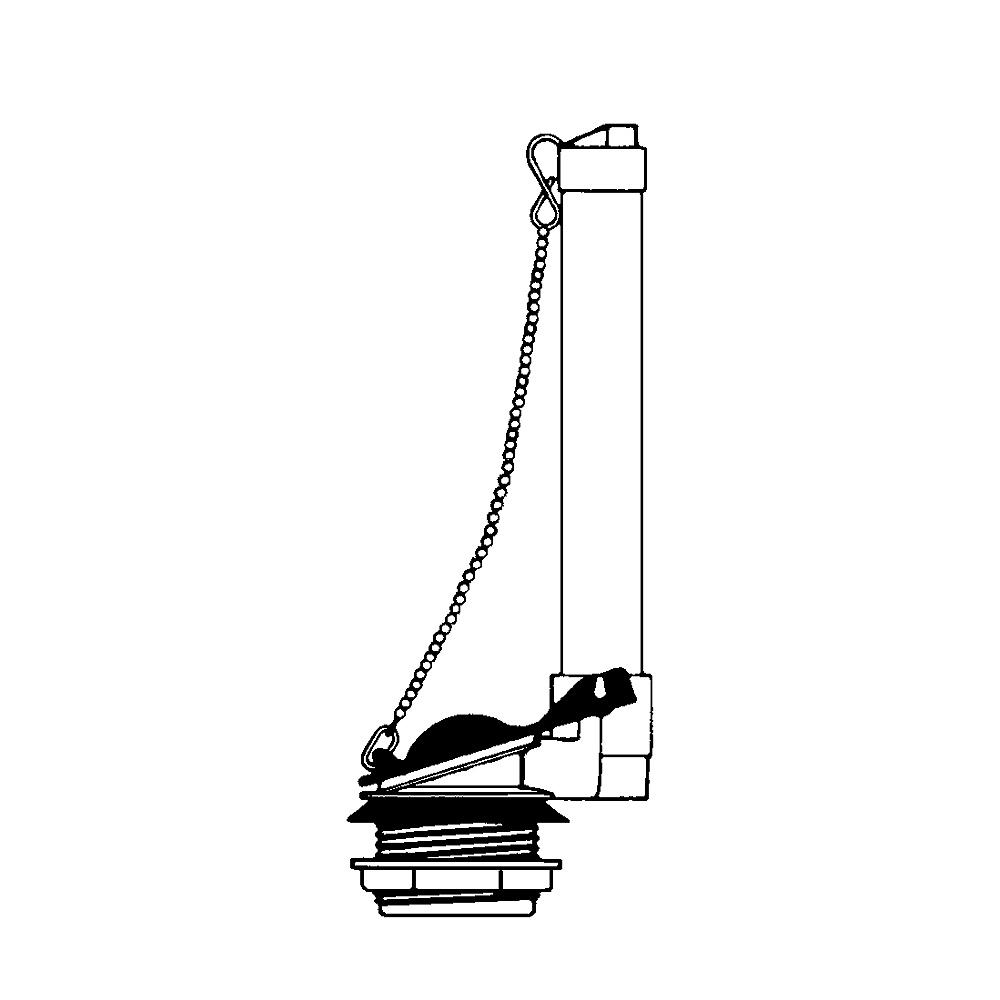 Plastic Flush Valve 8 5/8 Inch Overflow Tube with Flapper