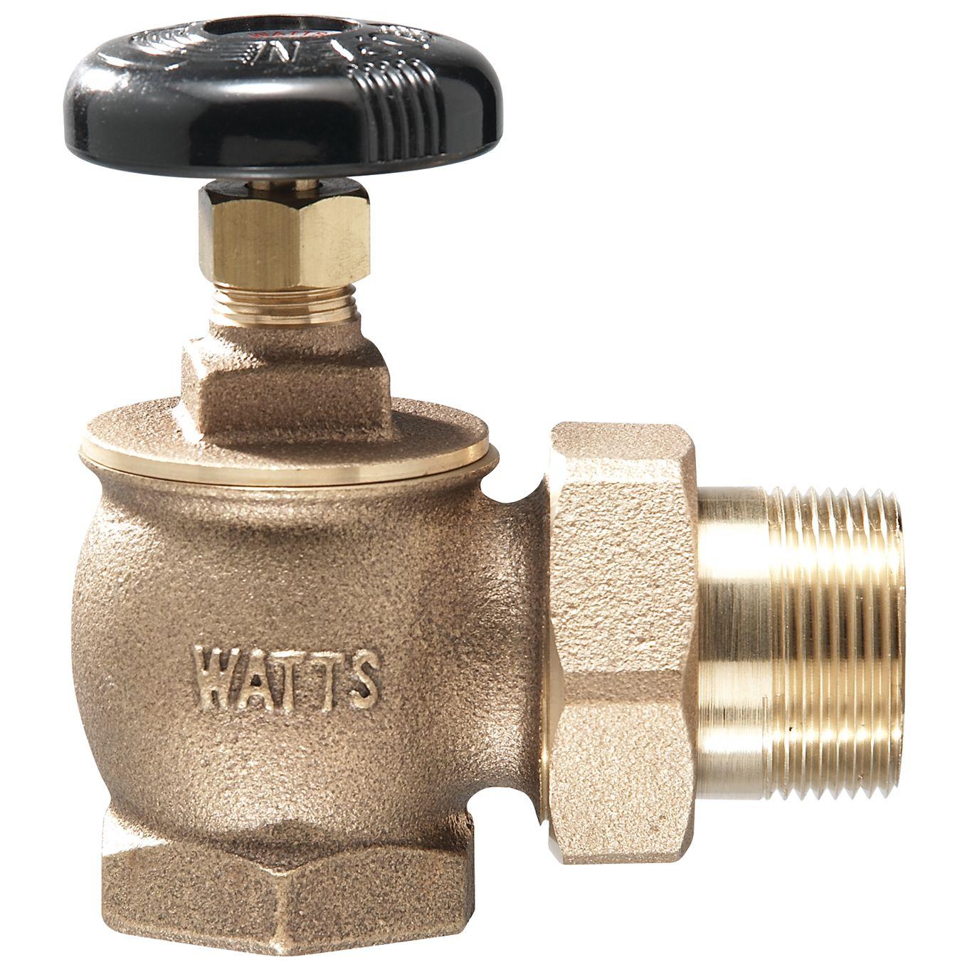 Steam Radiator Angle Valve, 1/2 Inch Bronze
