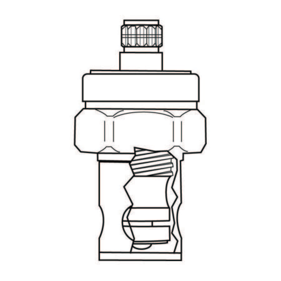 Short Hot 1/2 Inch Compression Cartridge Valve for Kl41 and Kl45 Series Only