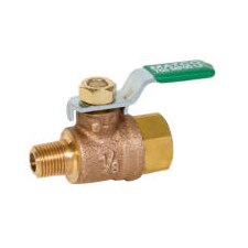 1/8 Inch M X 1/8 Inch F Ball Valve with Hdle Male X Female T