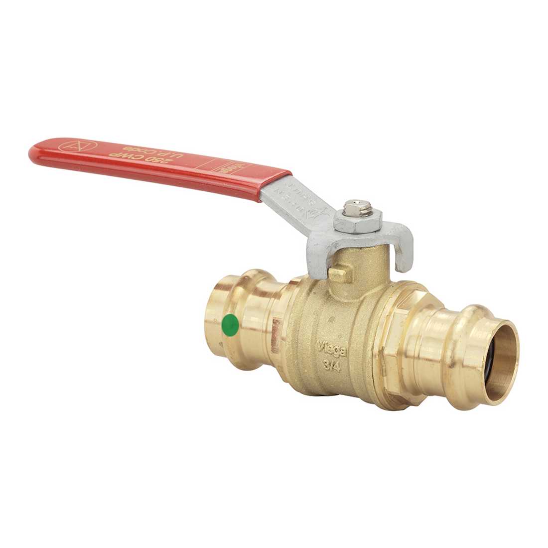ball valve, bronze/brass, P1: 1/2, P2: 1/2 Viega ProPress