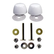 Bolt And Cap Kit, Pair, 1/4 Inch By 2-1/4 Inch, White