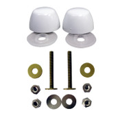 Bolt And Cap Kit, Pair, 1/4 Inch By 2-1/4 Inch, White