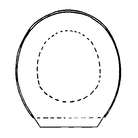 White Plastic Round Toilet Seat, Closed Front with Cover