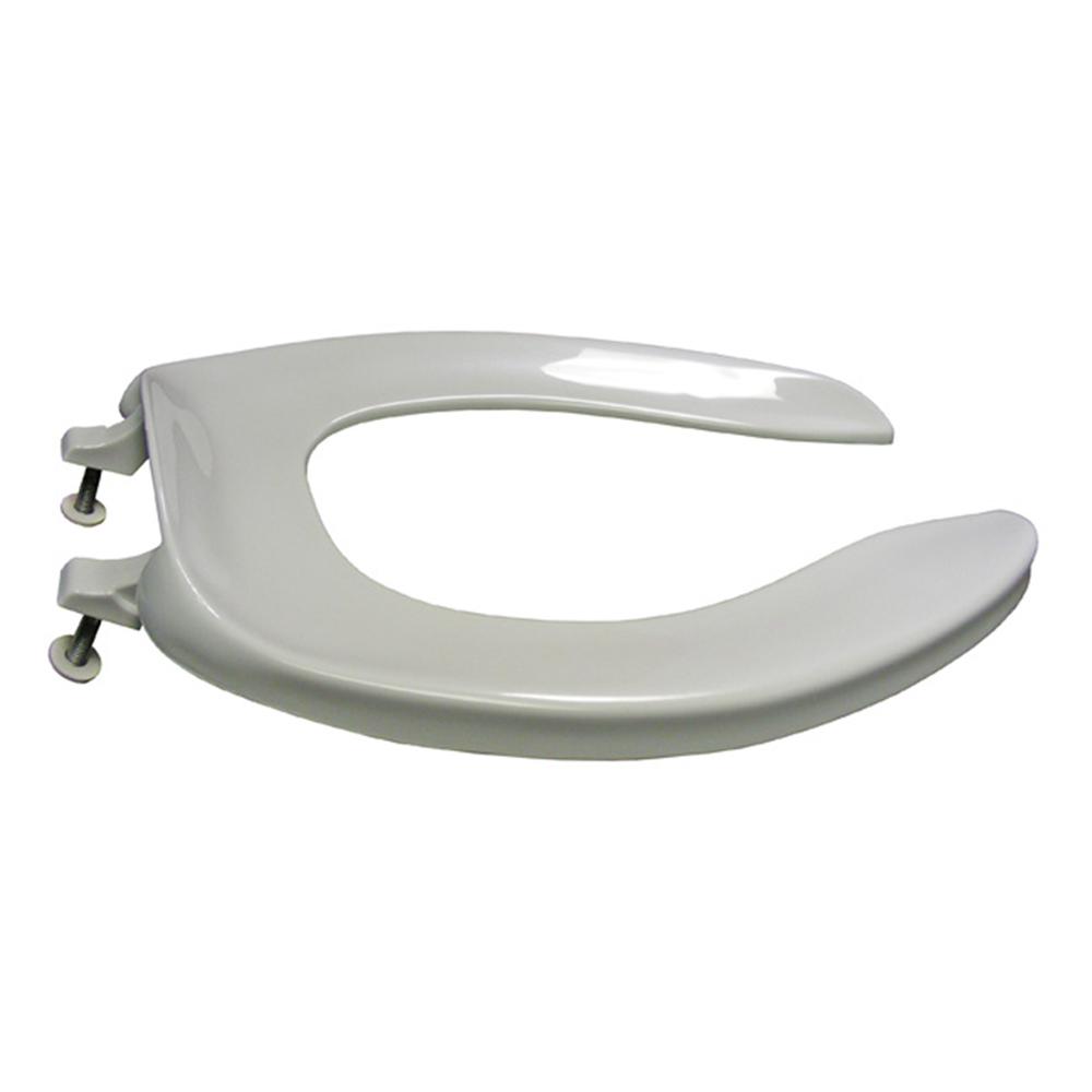 Toilet Seat, ELG, OF less Cover Check Hinge, White, Plastic