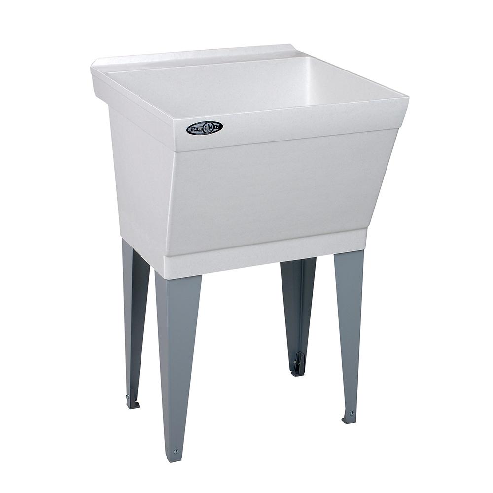 Sink laundry utility floor mount