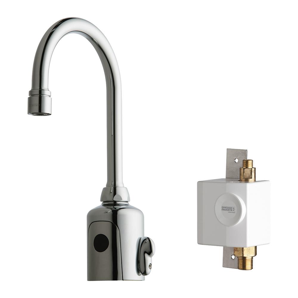 Touch-Free, Programmable Faucet With Above-Deck Electronics,