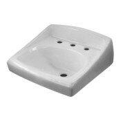 Wall Hung Sink, 8 Inch Centerset with 4 inch Backsplash