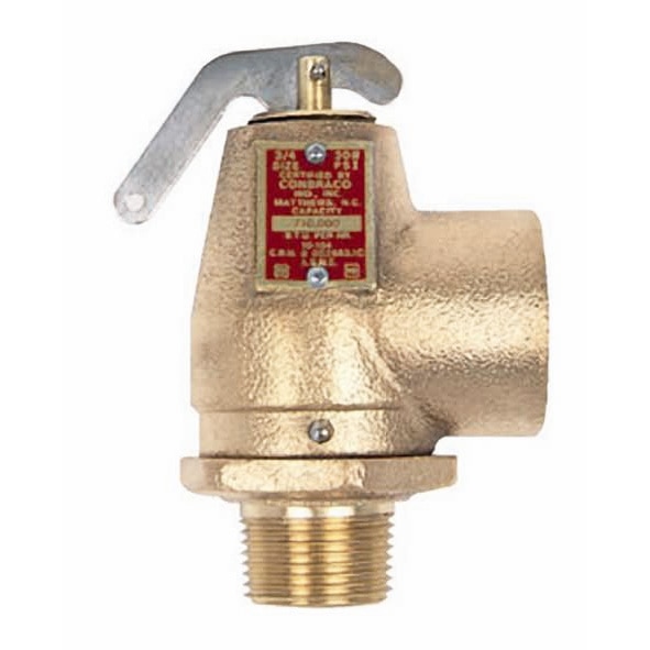 Relief valve,3/4",45PSI,SATIN CR Conbraco