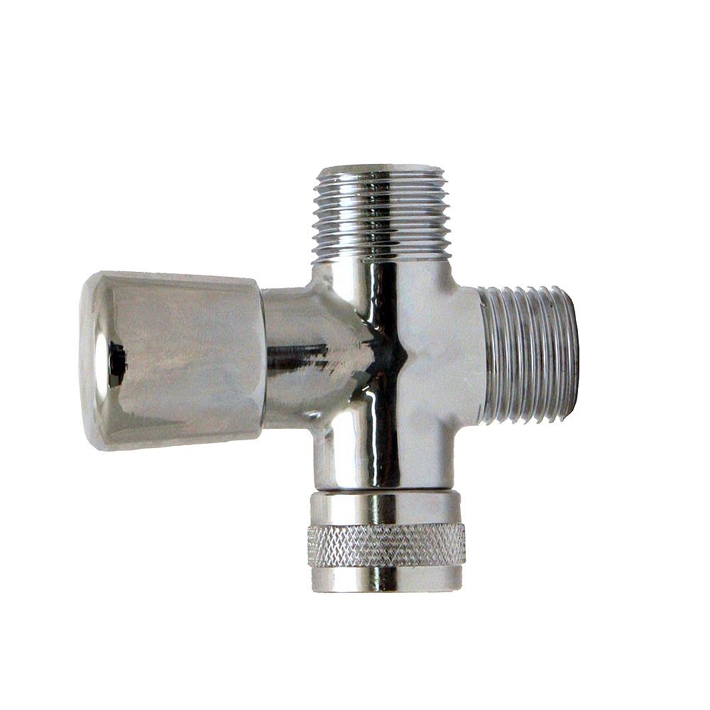 Diverter Valve, Cp Brass, Push