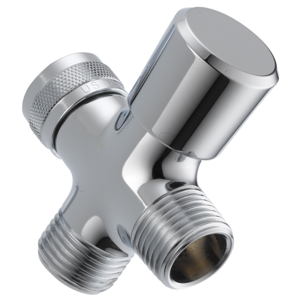 Diverter Valve, Cp Brass, Push