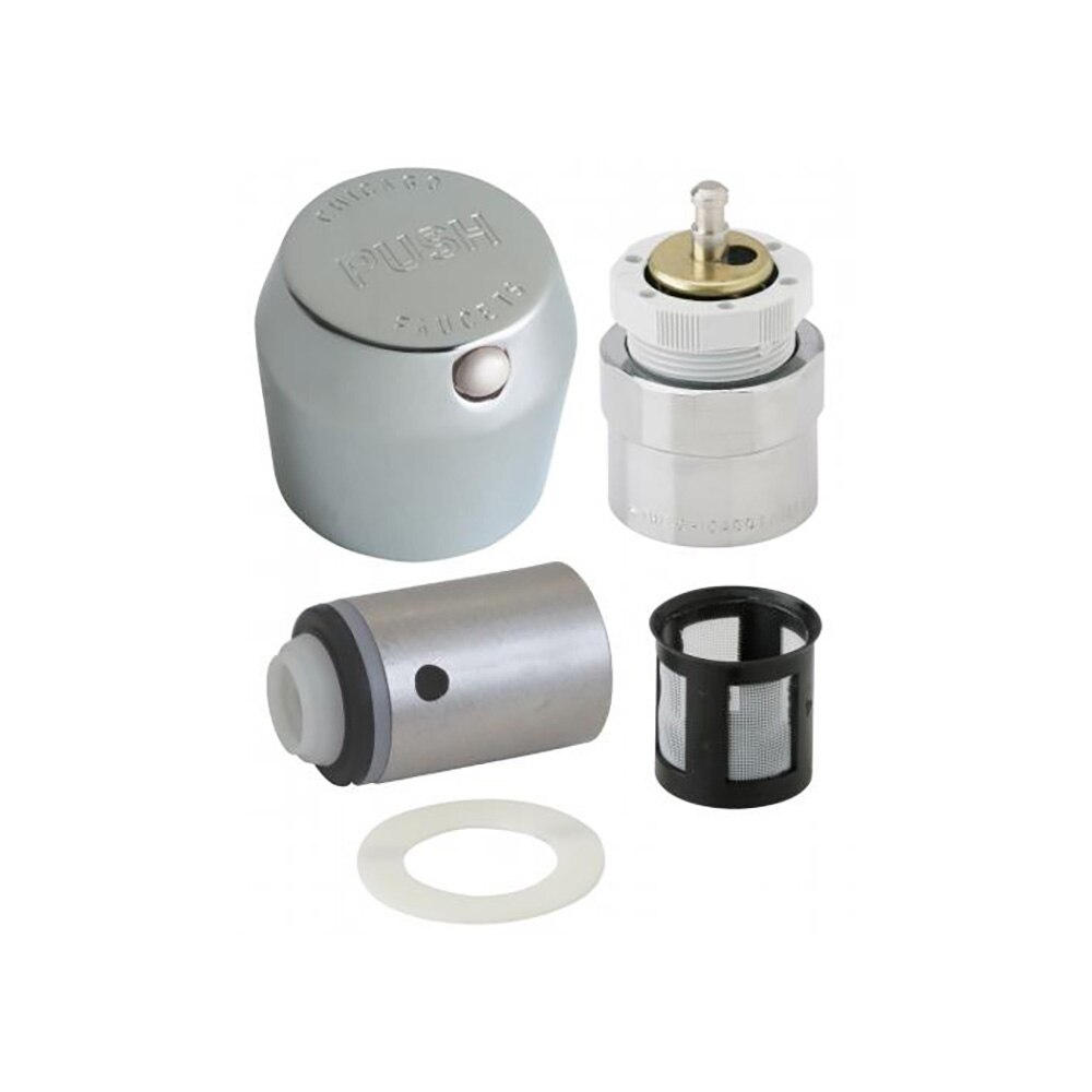 1-3/4 In MVP Metering Push Handle Retrofit Kit, Metal, Includes Handle, Actuator, Metering Valve Cartridge With Inline Filter, Chicago Faucets