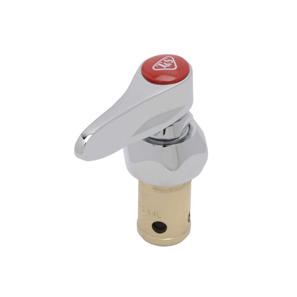 Eterna Cartridge with Spring Check, Right Hand (Hot), Lever Handle, Screw & Red Index Button "New-Style", fits All T&S Faucets