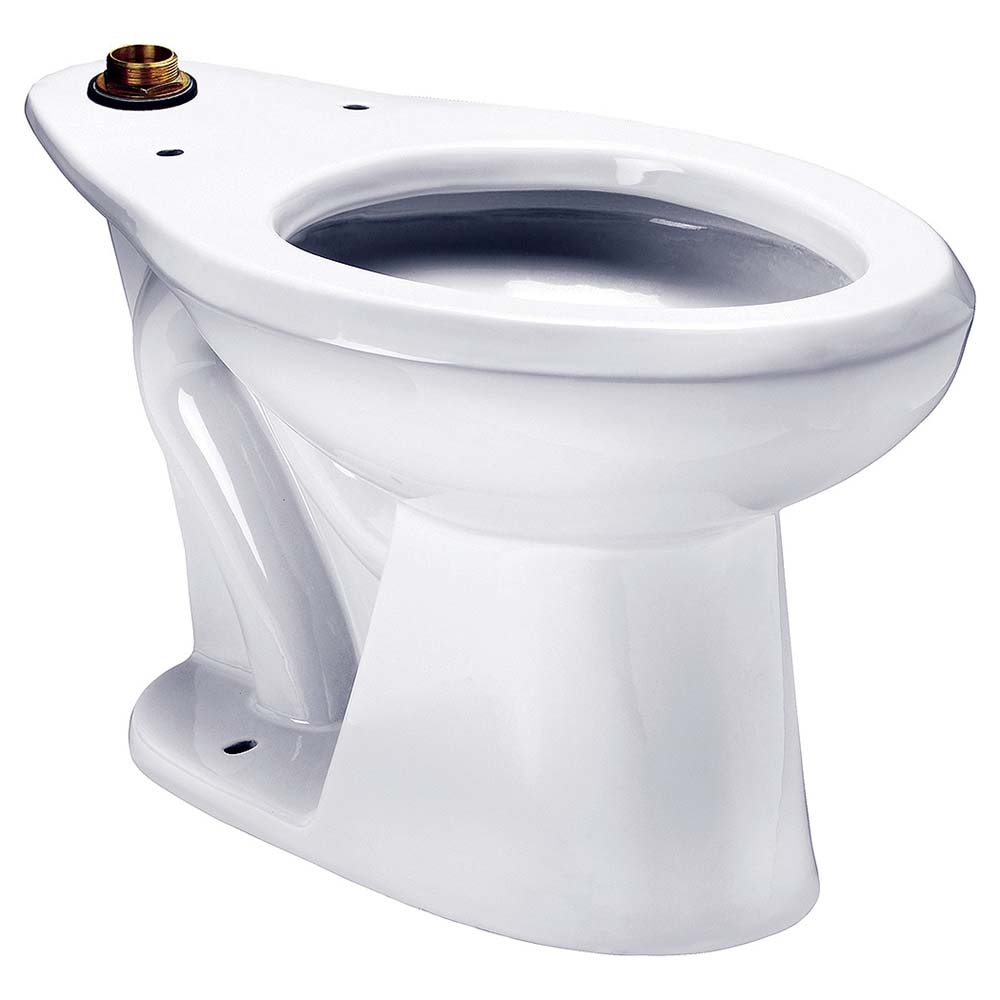 Elongated Floor Mount Top Spud White China Toilet, Universal 1.1-1.6 GPF, ADA, Sloan