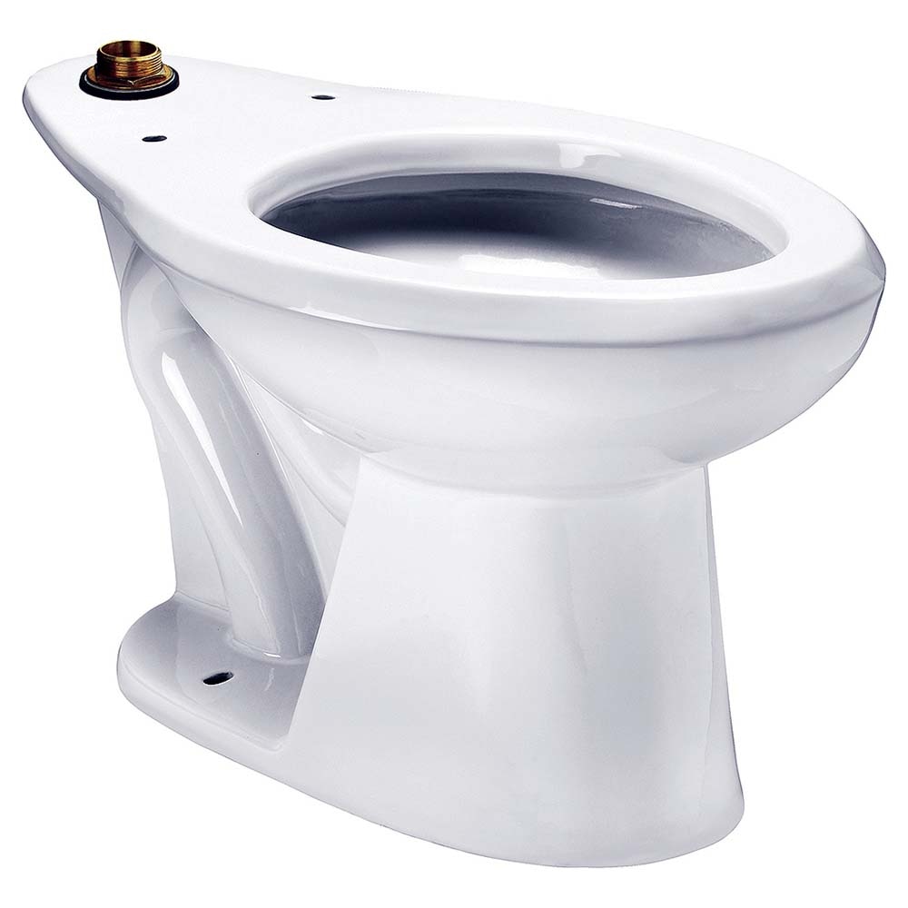 Elongated Floor Mount Top Spud White China Toilet, Universal 1.1-1.6 GPF, ADA