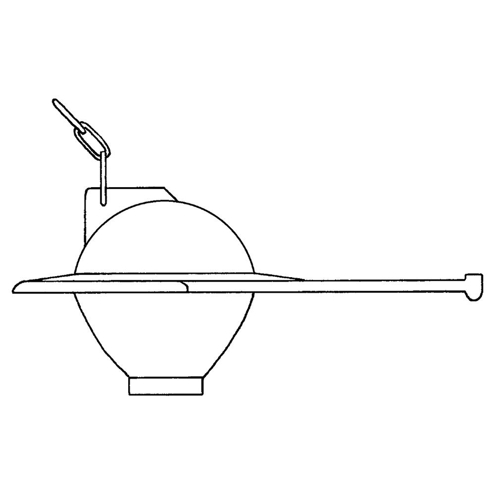 2 Inch Hinge Flapper for One Piece Toilets Rear Outlet Flush Valve