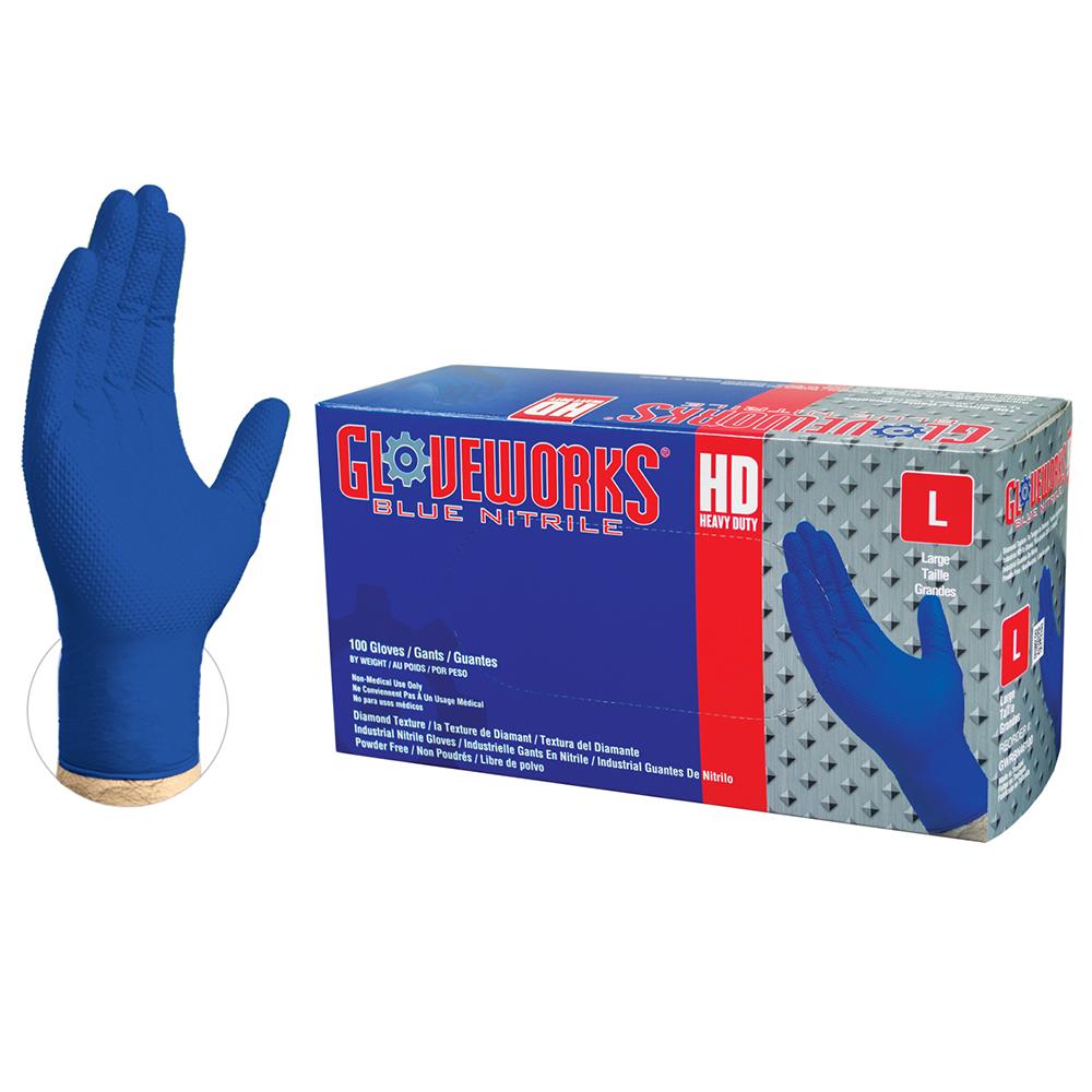 Textured Nitrile Industrial Disposable Glove, 100/box