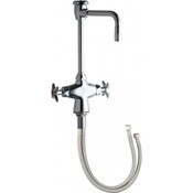Single-Hole, Deck-Mounted Manual Laboratory Faucet, 6" Rigid/Swing Gooseneck Spout With Atmospheric