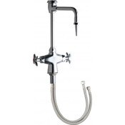 Single-Hole, Deck-Mounted Manual Laboratory Faucet, 6" Rigid/Swing Gooseneck Spout With Atmospheric