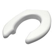 Toilet Seat, Bariatric, Open Front Less Cover, White with 2 1/2 Inch Lift, Big John