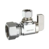 Angle Supply Stop Valve, 1/2 FIP X 3/8 OD Comp, Chrome Plated, Lead-Free Brass