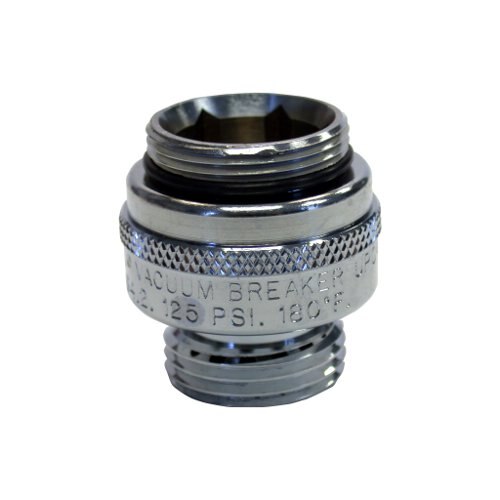 Nidel 1-1/8 Inch - 18 X 3/4 Inch Male Hose Thread, Chrome Single-Check Vacuum Breaker