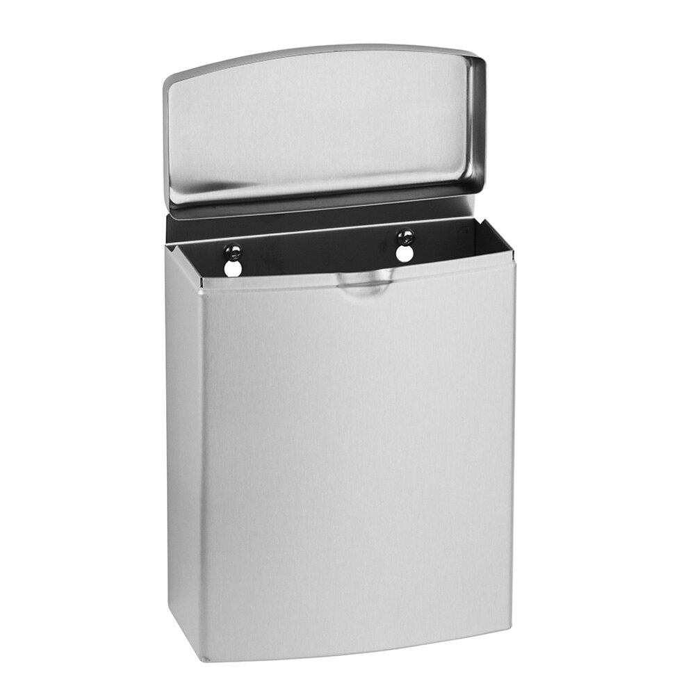 Sanitary Napkin Disposal, Surface-Mounted, Satin Finish, 1-Gallon, Contura Series, Bobrick