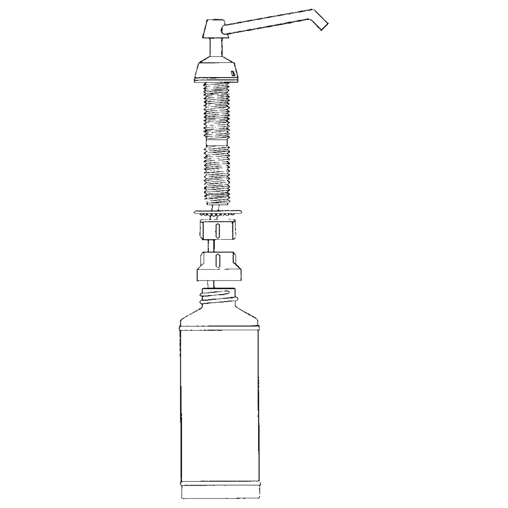 Soap Dispenser, Manual Top-Fill Liquid, 4 In Spout, Polished Chrome, 34-Fl. Oz., Classic Series, Bobrick