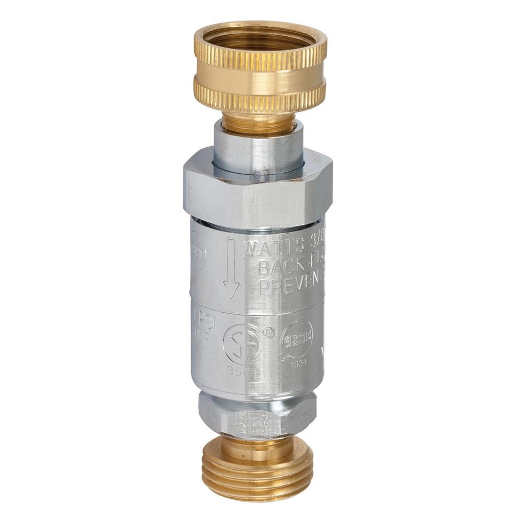 Dual Check Valve, 3/4, Lead Free, Hose Connection, 7