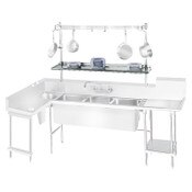 Stainless Steel 15 Inch Wide Shelf (Minimum of 3 Feet) Advance Tabco