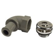Replacemet 90 Degree Plastic Elbow and Overflow Head. Advance Tabco