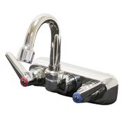 Heavy Duty Gooseneck Faucet T&S, 3 1/2 Inch Spout, Wall Mount, 4 Inch Centerset Advance Tabco