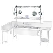 S/S Pot Rack Per Lin Ft Advance Tabco