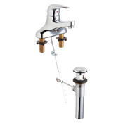Deck-Mounted Manual Sink Faucet With 4" Centers, 4-1/4" Lever Handle (420-030Kjkcp), 1/2" Npsm Supp