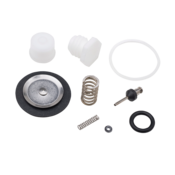 Valve Repair Kit Includes Push-Button, Adjusting Spring, Diaphragm Ring Slip, Diaphragm Assembly, Valve Stem, Bottom Spring, Bottom Plug O-Ring, and Bottom Plug