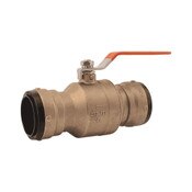 Brass Push Ball Valve, 2 In X 2 In, Lead Free, SharkBite