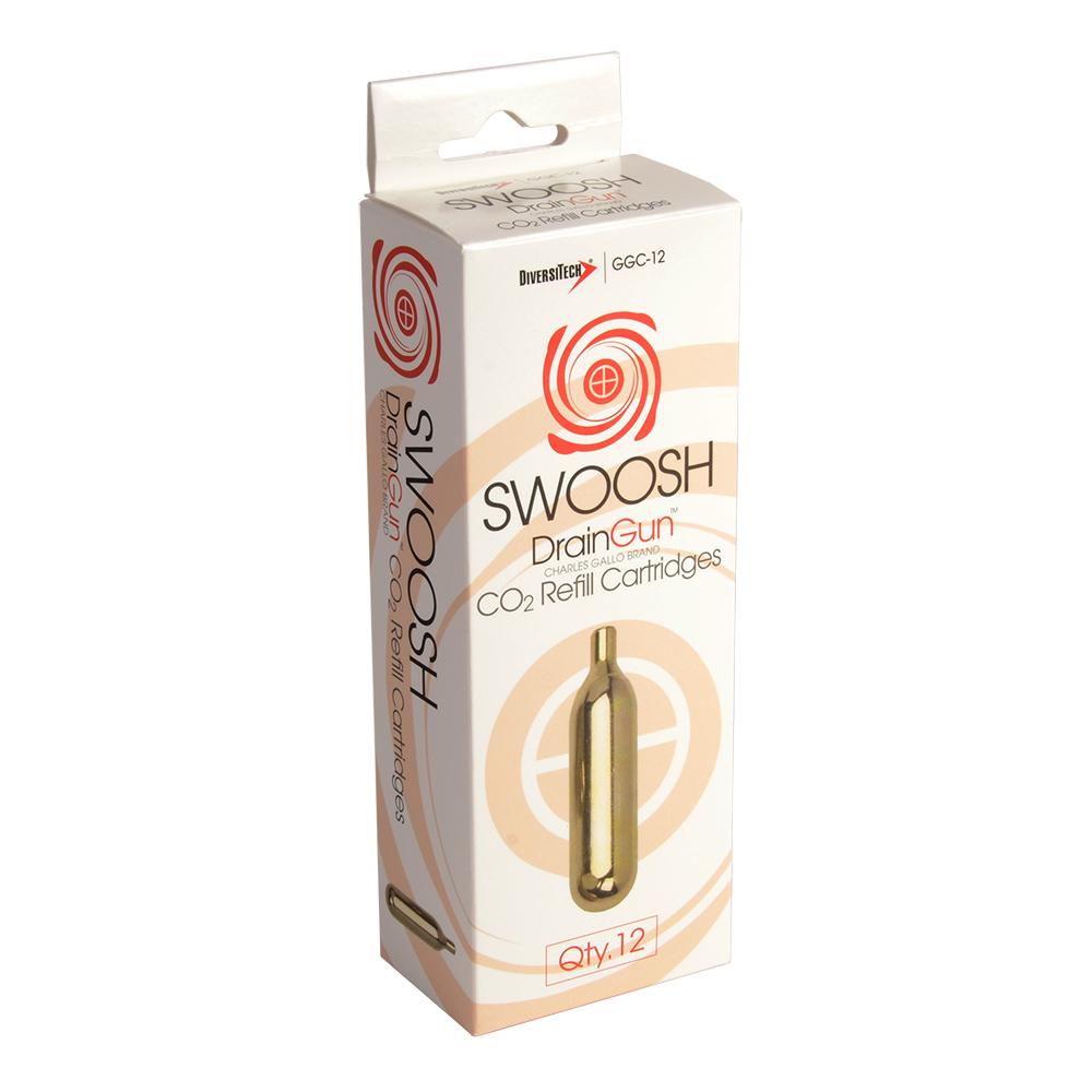 Drain Gun CO2 Cartridges, Pack of 12