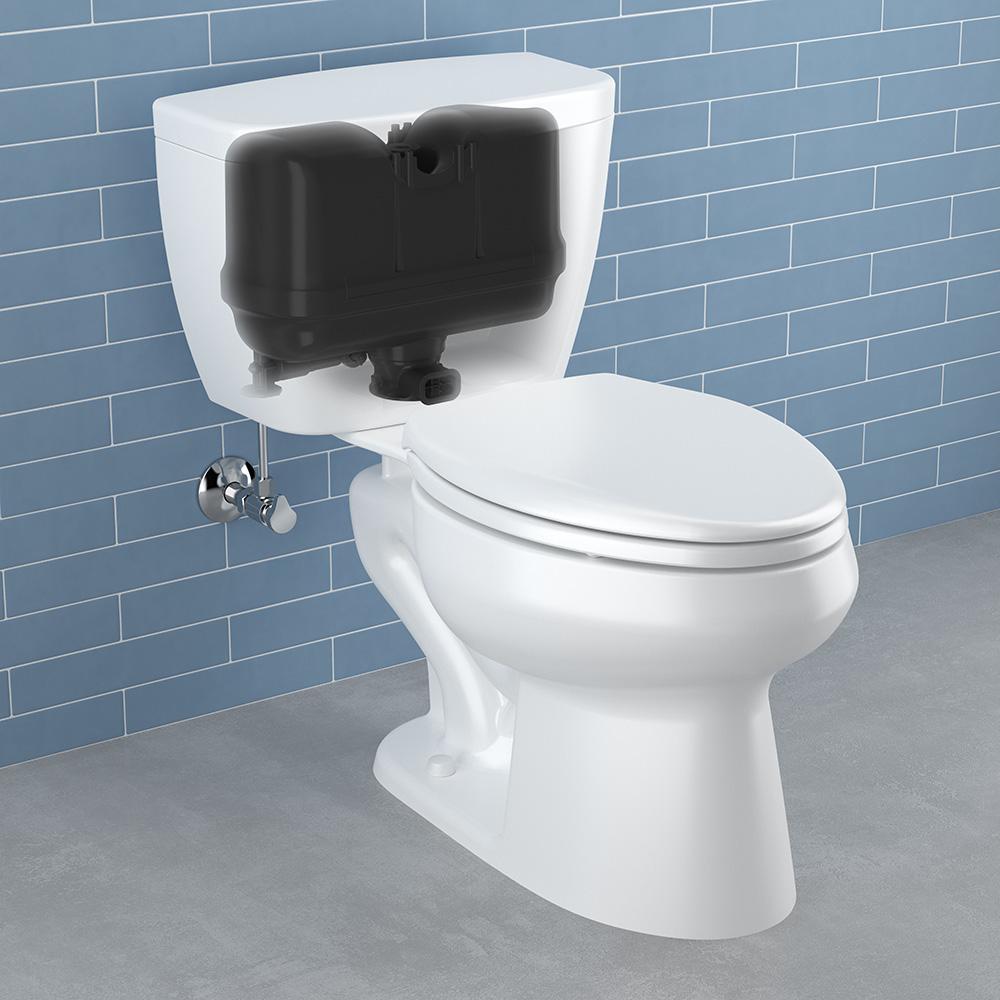 Floor Mount White China Toilet Bowl Only, 1.0-1.6 GPF Universal Flush Pressure Assisted, ST8009 Sloan