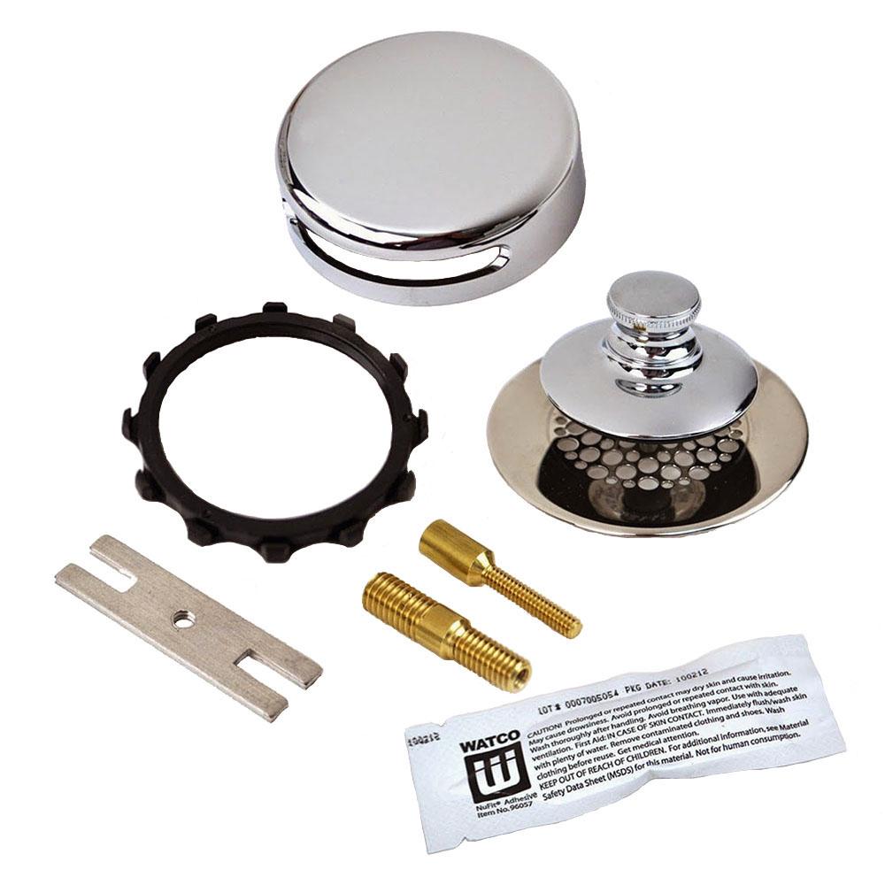 Universal NuFit Chrome Plated Bathtub Stopper & Drain Kit, Watco