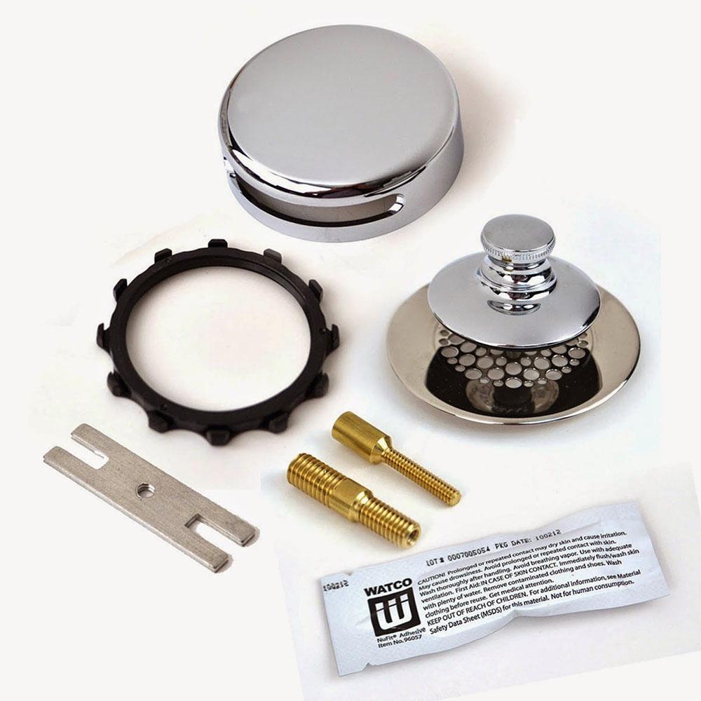 Universal NuFit Chrome Plated Bathtub Stopper & Drain Kit, Watco