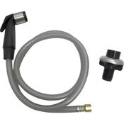 Side Spray With Hose (Black) And Deck Flange, 4 Ft. Vinyl Nylon-Netted Hose, Includes Black Plastic