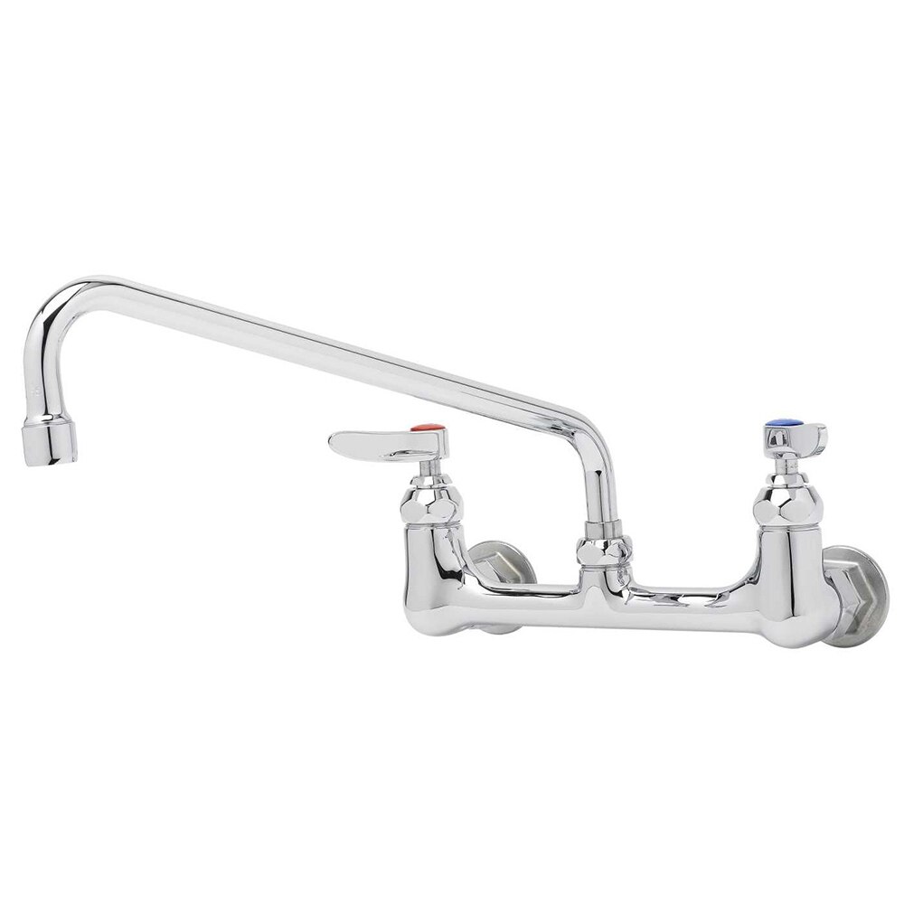 Double Pantry Faucet, Wall Mount, 8 inch Centers, 12 Inch Sw