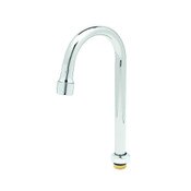 Swivel gooseneck 4-3/8" spout with sream regulator outlet. T & S Brass